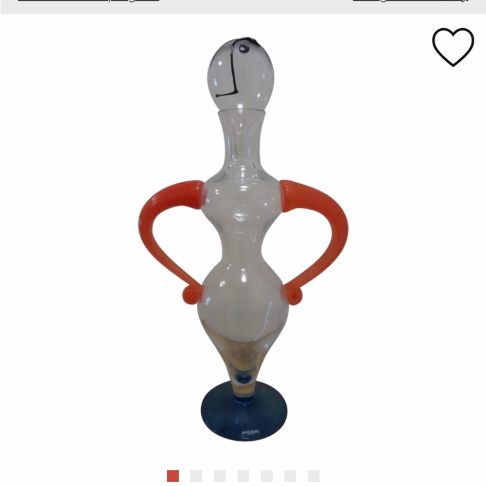 Glass decanter never used just for decoration